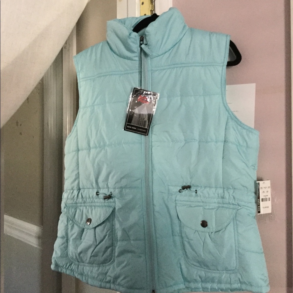 Ice Blue Puffer Vest New York and Company